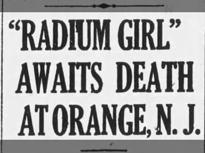 Radium Girl Awaits Death