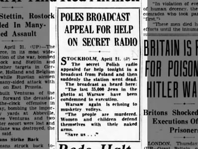 Poles Broadcast Appeal For Help On Secret Radio